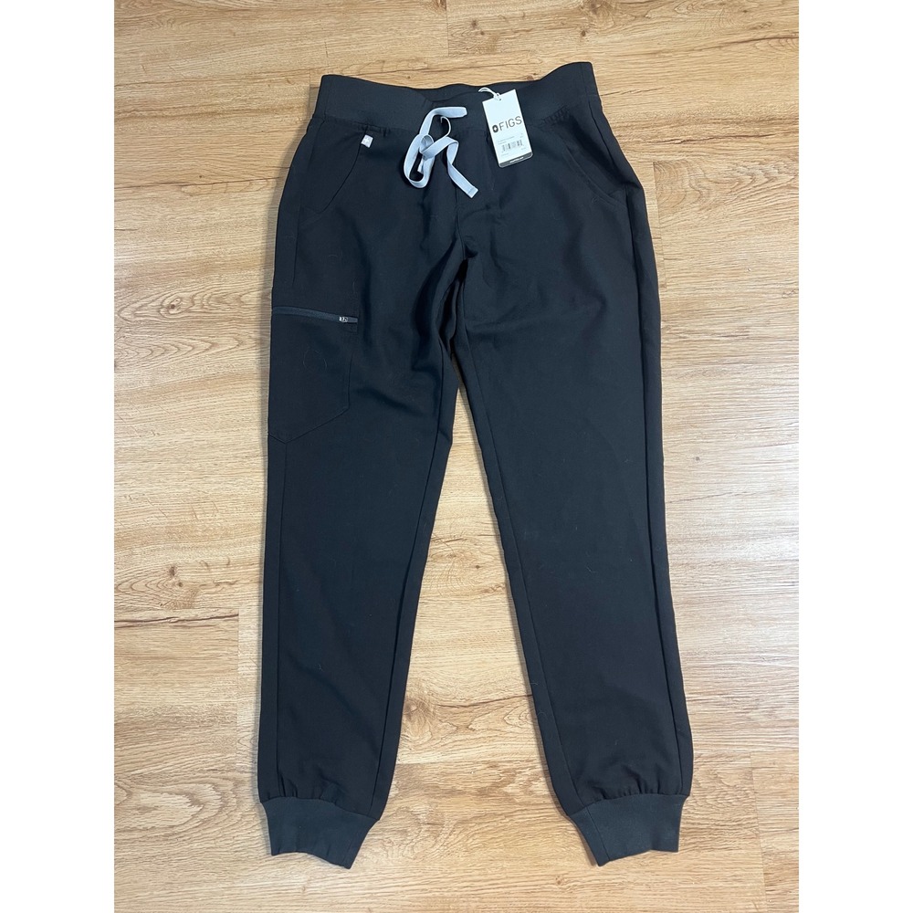 Figs Zamora 2.0 Jogger Scrub Pants Black Women Small W18SW2005 Cargo Pocket NWT